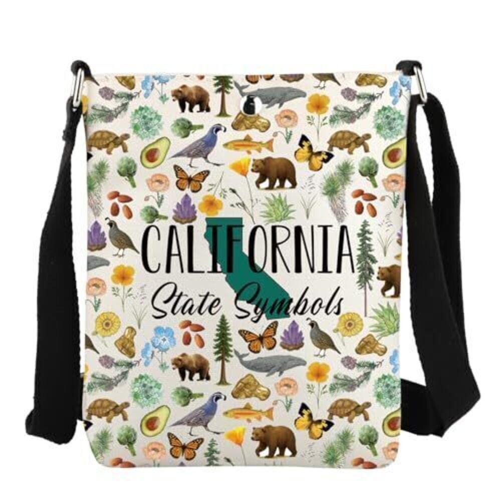 9416 California Souvenir State Symbols Crossbody Bag Wildlife Nature Lover